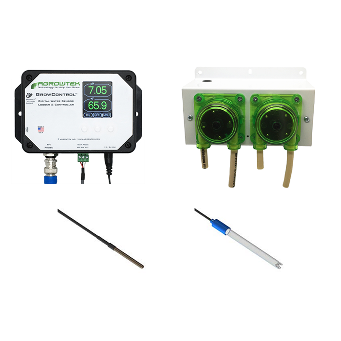 Agrowtek GrowControl MPX AgrowDose Mini pH Dosing System With Peristaltic Pumps