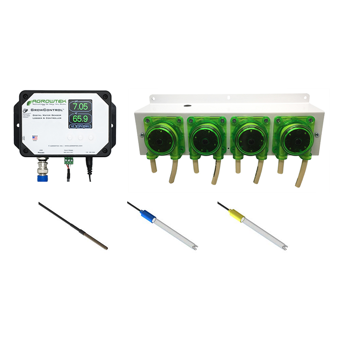 Agrowtek GrowControl MPX AgrowDose Mini pH Dosing System With Peristaltic Pumps