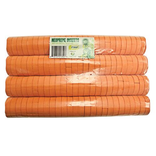 DL Wholesale 2" Orange Neoprene Inserts