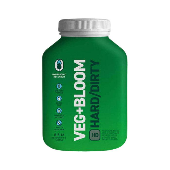 Hydroponic Research Veg+Bloom HD Base One Part Powder Nutrient, 1 lb.