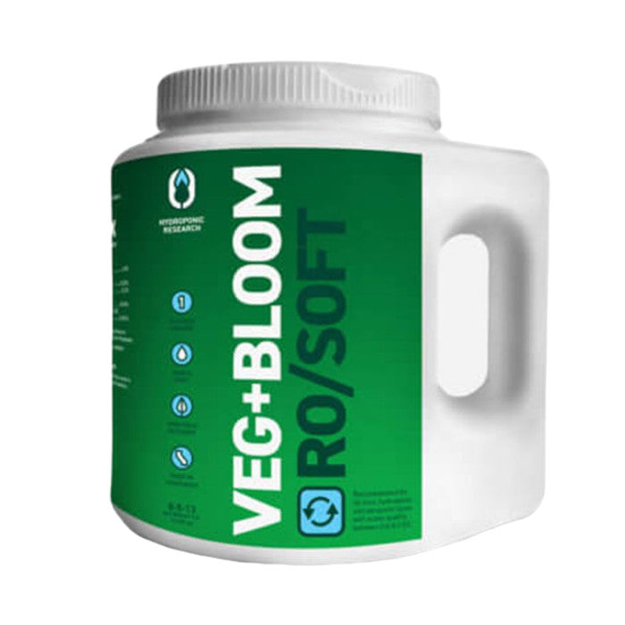 Hydroponic Research Veg+Bloom RO Soft Base One Part Powder Nutrient, 5 lb.