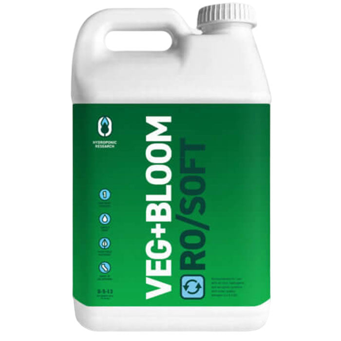Hydroponic Research Veg+Bloom RO Soft Base One Part Powder Nutrient, 100 lb.