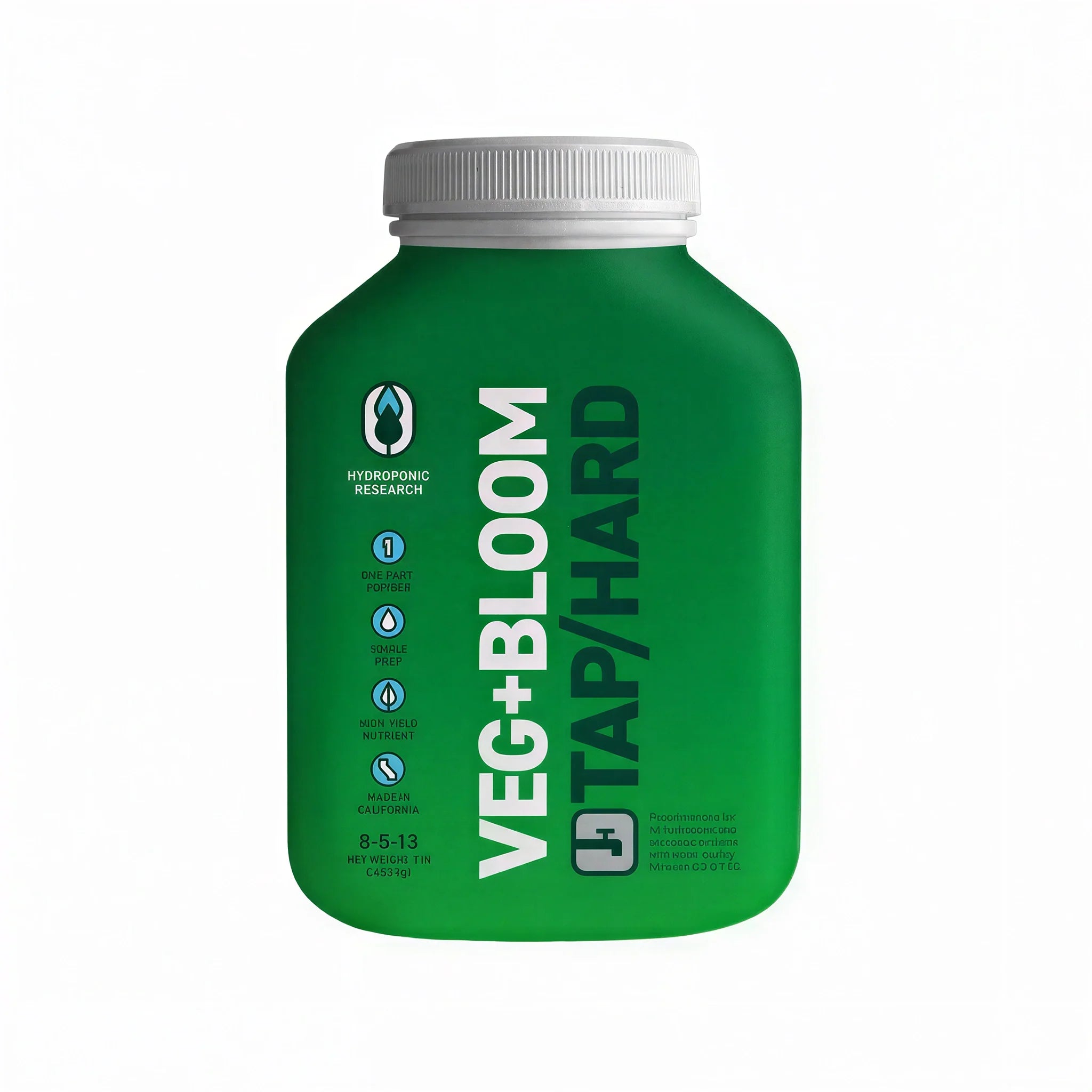 Hydroponic Research Veg+Bloom Tap Hard Base One Part Powder Nutrient