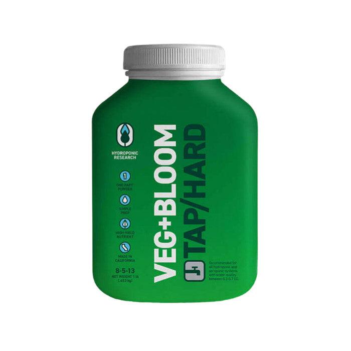 Hydroponic Research Veg+Bloom Tap Hard Base One Part Powder Nutrient, 1 lb.