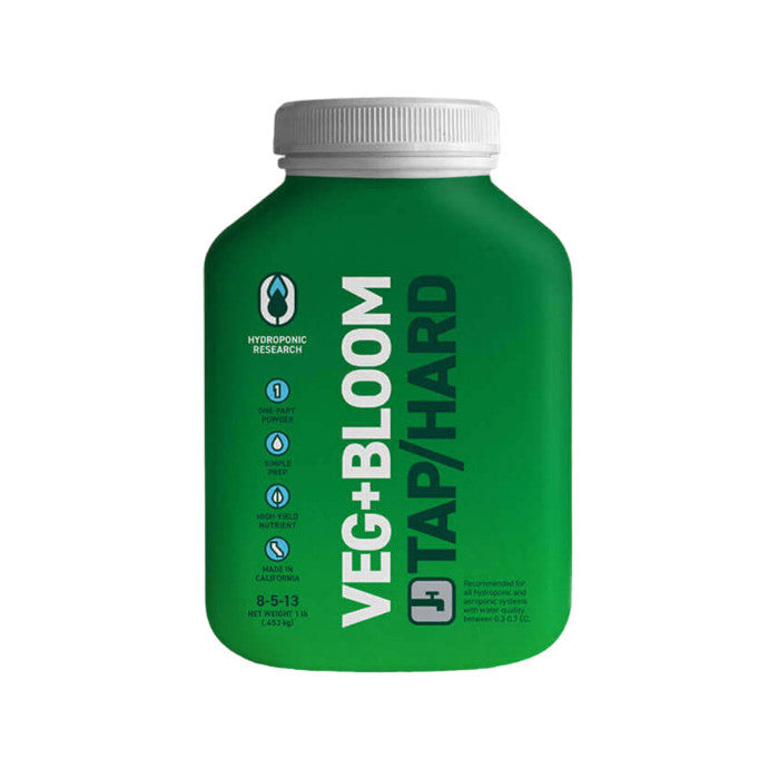 Hydroponic Research Veg+Bloom Tap Hard Base One Part Powder Nutrient
