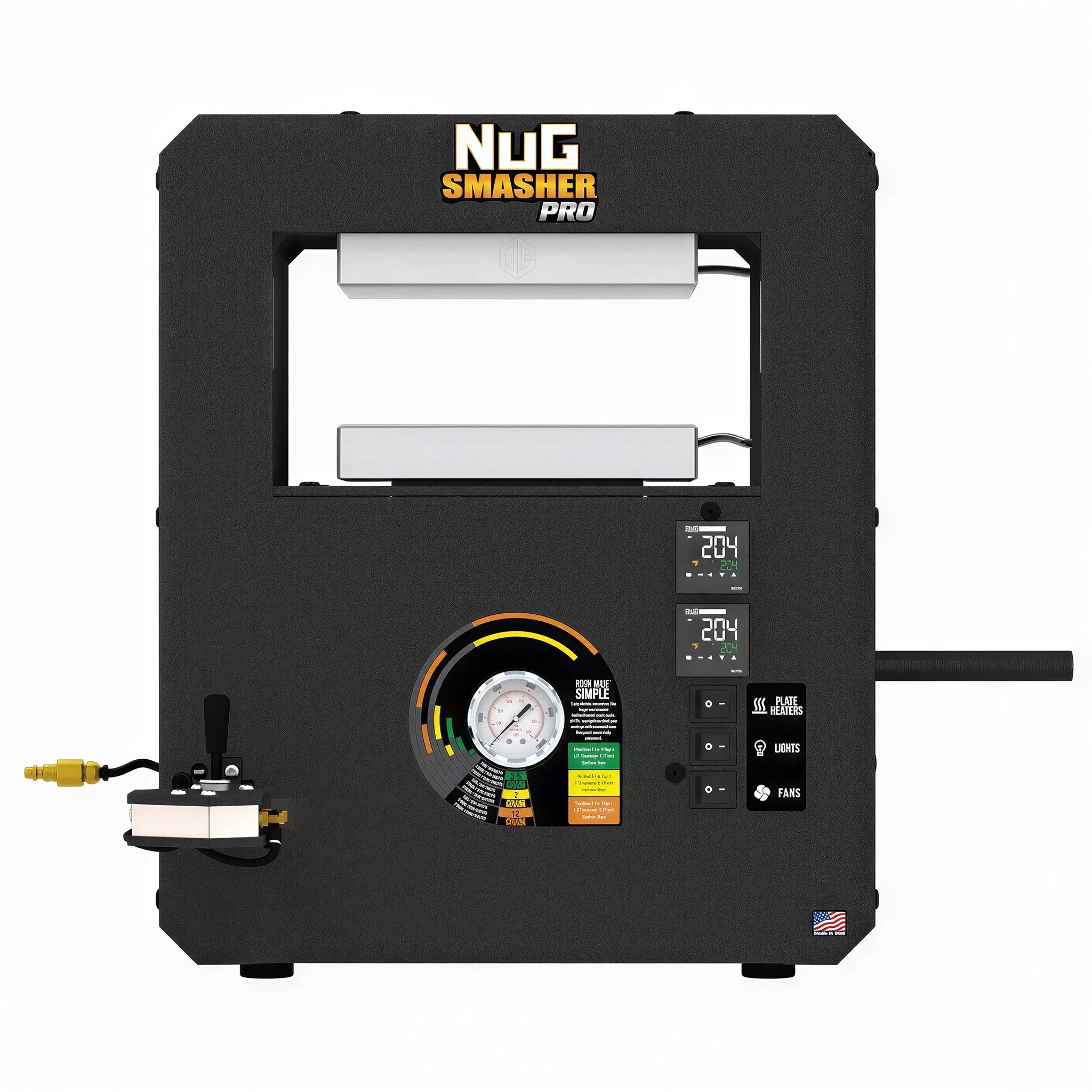 NugSmasher PRO 20 Ton Pneumatic/Manual Rosin Press