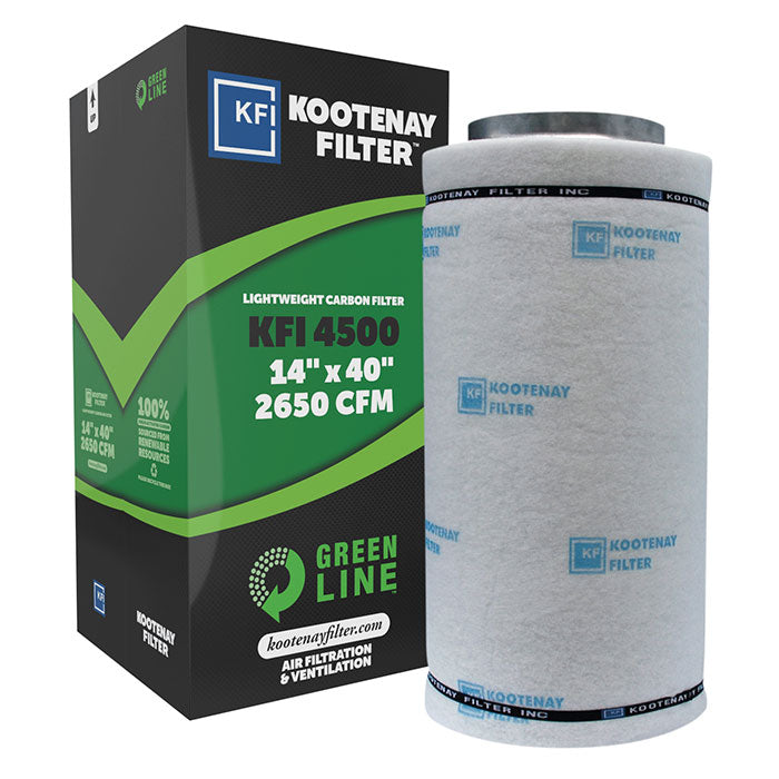 Kootenay Filter KFI 4500 Green Line Carbon Filter with Flange, 14" - 2650 CFM