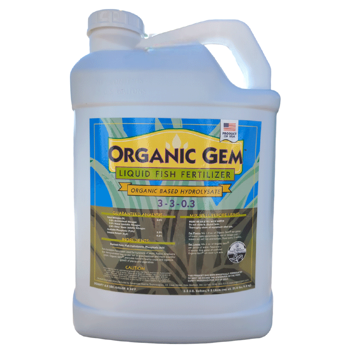 Organic Gem Fish Hydrolysate Liquid Fish Fertilizer, 2.5 Gallon