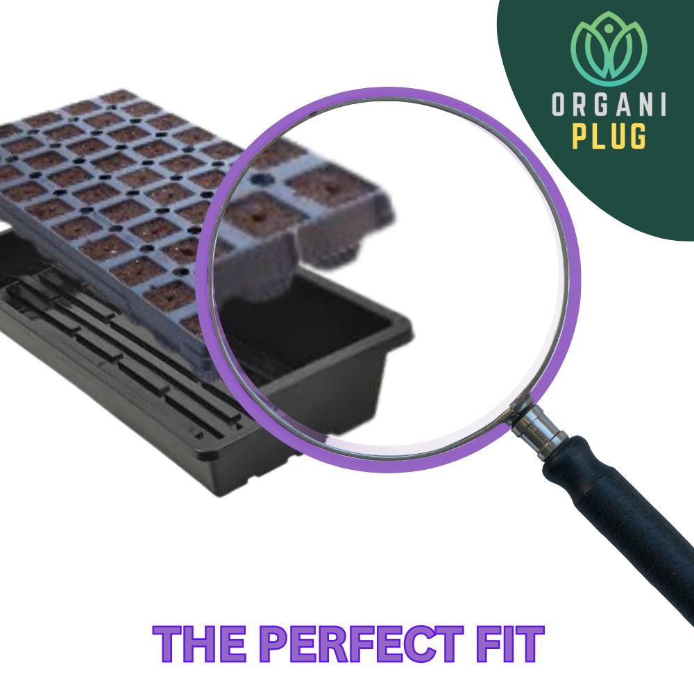 OrganiPlug Seed & Cutting Plugs - Pre-Filled Tray w/ 50 Plugs - Single, Case, and Pallet.
