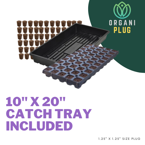 OrganiPlug Seed & Cutting Plugs - Pre-Filled Tray w/ 50 Plugs - Single, Case, and Pallet.