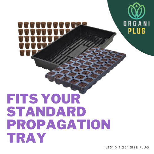 OrganiPlug Seed & Cutting Plugs - Pre-Filled Tray w/ 50 Plugs - Single, Case, and Pallet.
