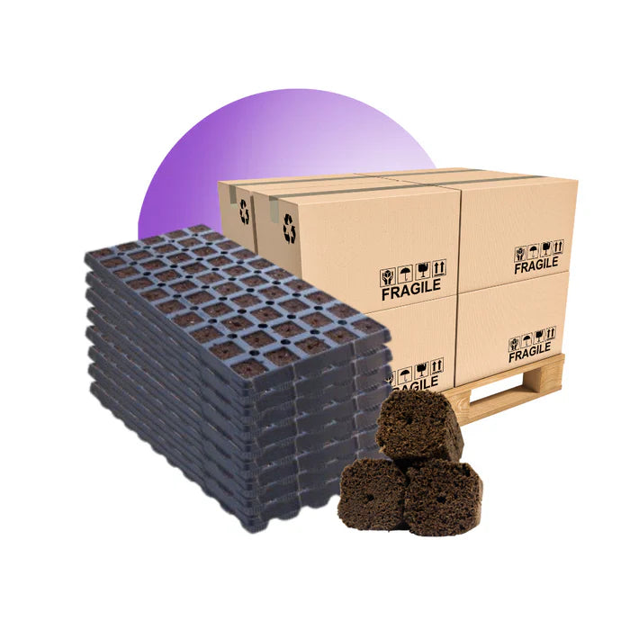 OrganiPlug Seed & Cutting Plugs - Pre-Filled Tray w/ 50 Plugs - Single, Case, and Pallet.