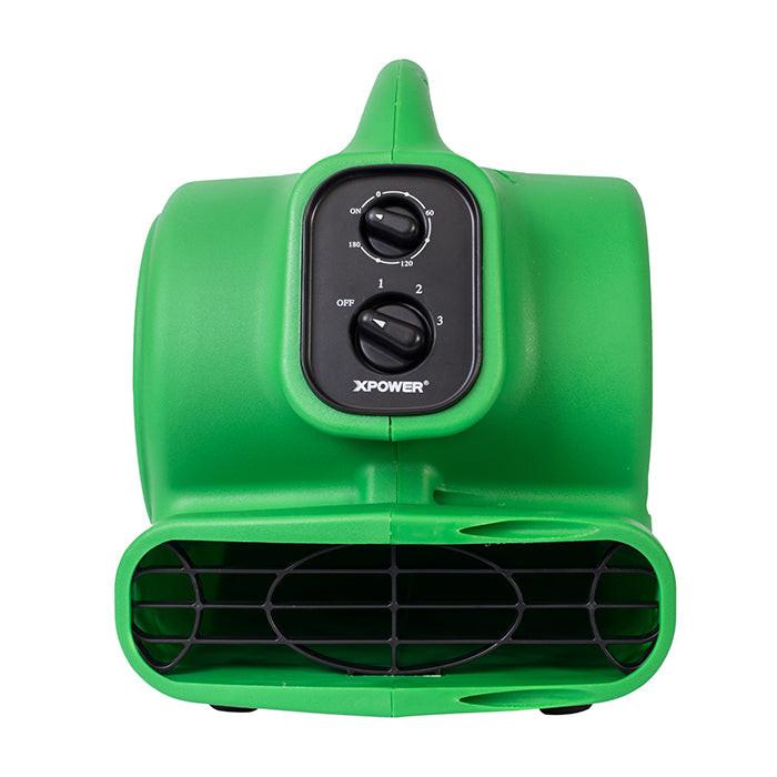 XPOWER P-230AT Mighty Mini Air Mover, 1/4 HP, 925 CFM, Green