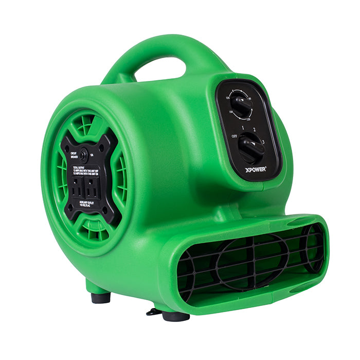 XPOWER P-230AT Mighty Mini Air Mover, 1/4 HP, 925 CFM, Green