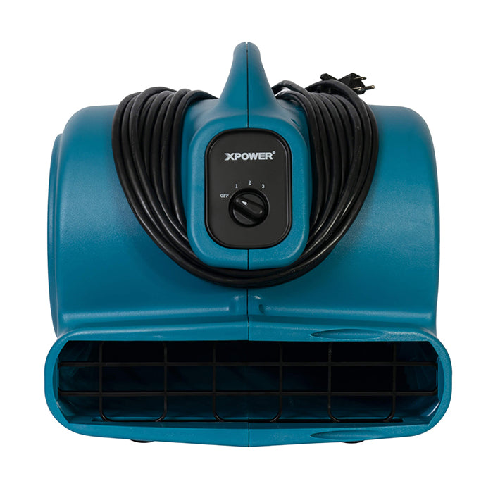 XPOWER X-600A Air Mover, 1/3 HP, 2400 CFM, Blue