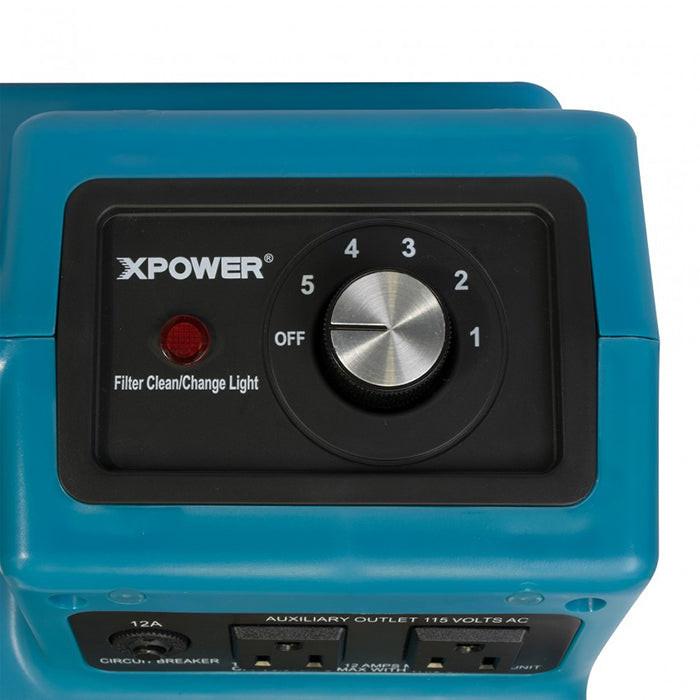 XPOWER X-2480A Professional 3-Stage HEPA Mini Air Scrubber, 1/2 HP, 550 CFM
