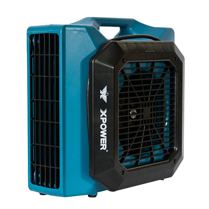 XPOWER XL-760AM Professional Low Profile Air Mover With Integrated Meter, 1/3 HP, 1150 CFM