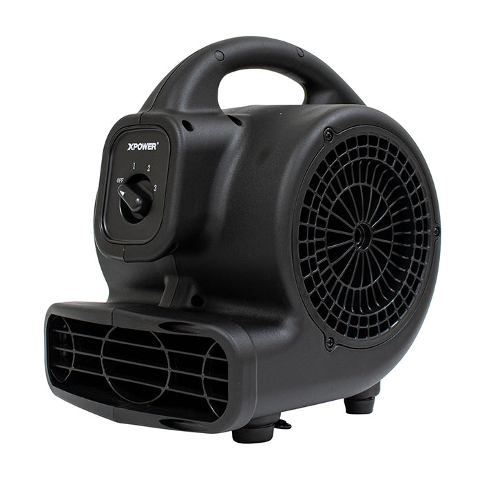 XPOWER P-80A Mighty Mini Air Mover, 600 CFM, Black