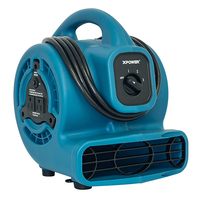 XPOWER P-80A Mighty Mini Air Mover, 600 CFM, Blue