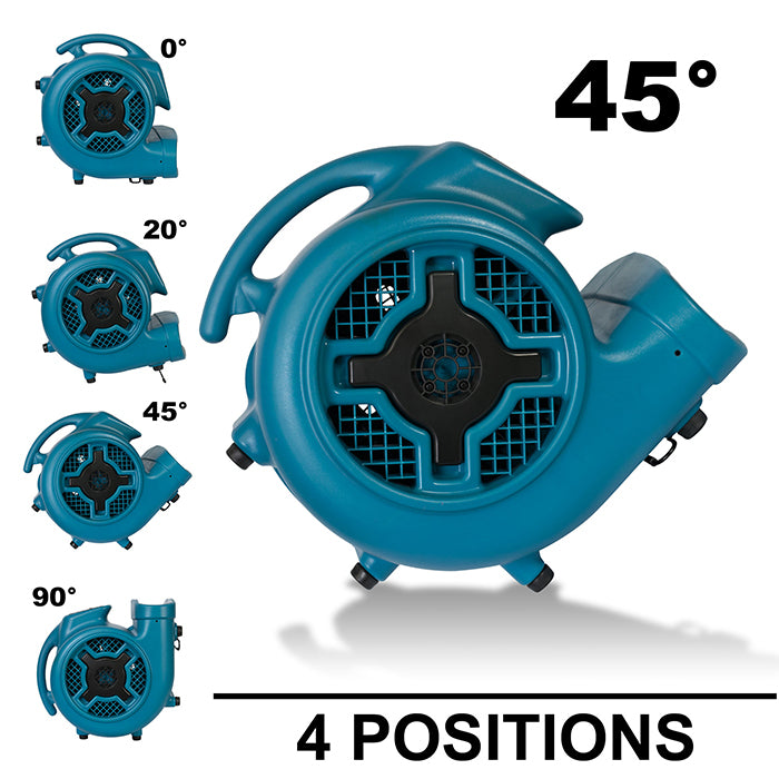 XPOWER 800-Series P-830 Air Mover, 1 HP, 3600 CFM