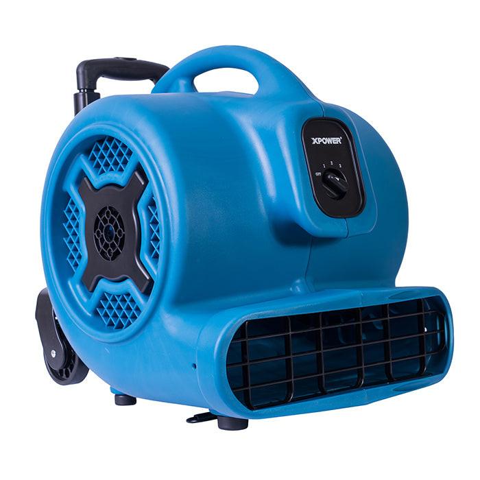 XPOWER 800-Series P-800H Air Mover with Handle & Wheels, 3/4 HP, 3200 CFM