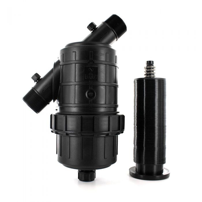 DIG 1 1/2 Inch MPT Inline Filter with Disc Elements, 150 Mesh