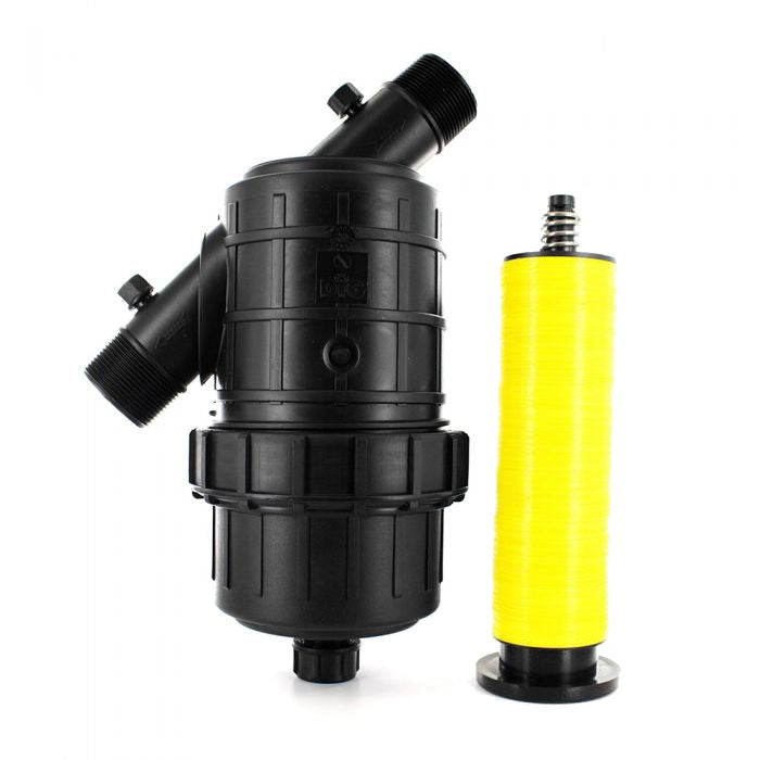 DIG 1 1/2 Inch MPT Inline Filter with Disc Elements, 80 Mesh