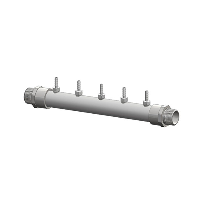 Agrowtek PBX Chemical Injection 1" NPT Manifold With 3/16" Nylon Barbs