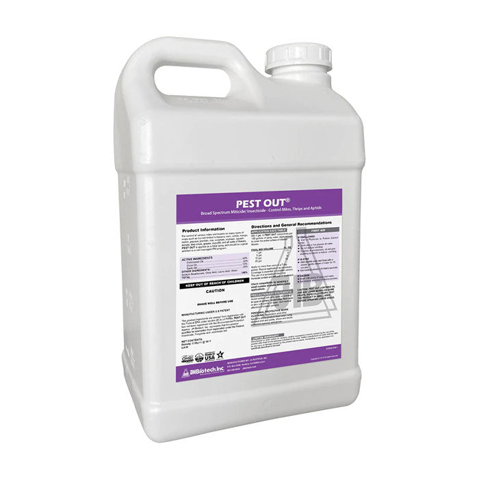 JH Biotech Pest Out Broad Spectrum Insecticide & Miticide Concentrate, 2.5 Gallon