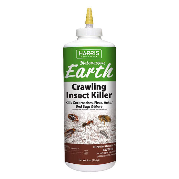 Harris Diatomaceous Earth Crawling Insect Killer, 8 Ounces - Case of 12