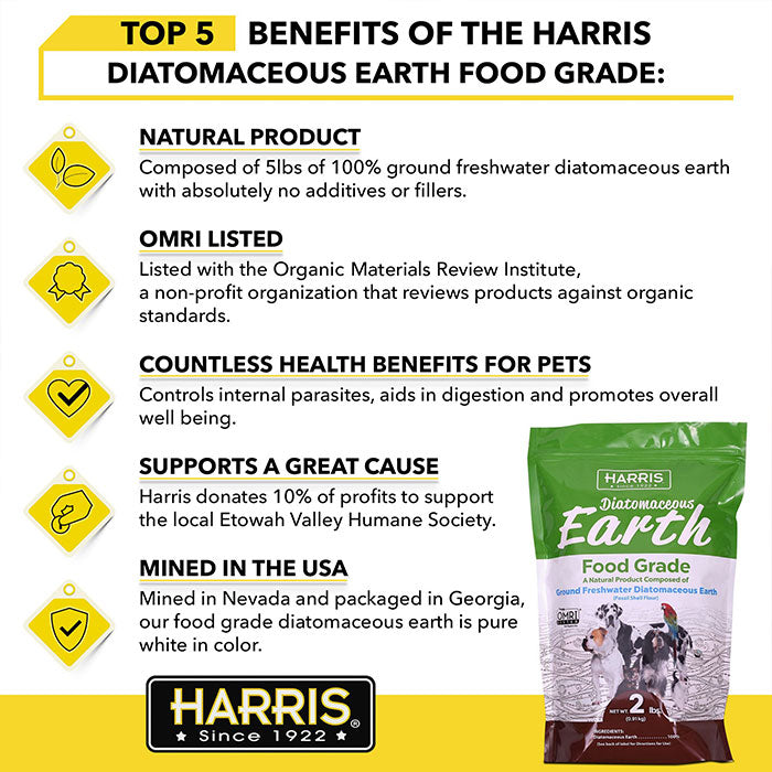 Harris Pet Food Grade Diatomaceous Earth, 2 lbs. - Case of 12