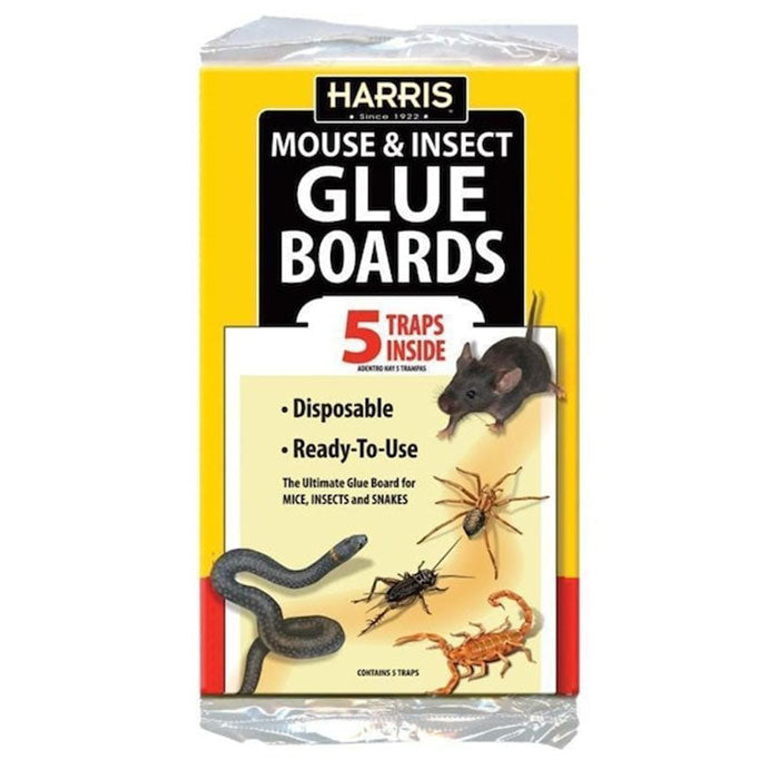 Harris Mouse & Insect Glue Boards, Pack of 5 - Case of 18 Packs
