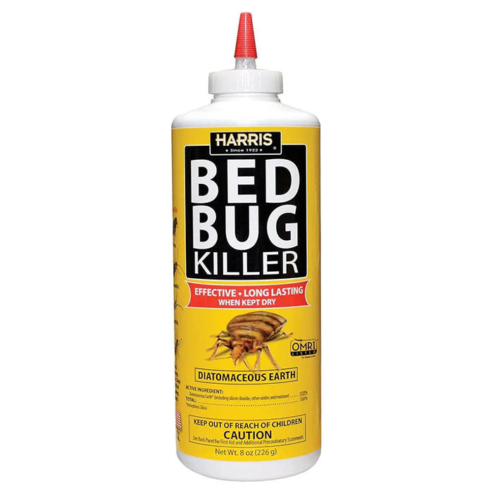Harris Diatomaceous Earth Bed Bug Killer Puffer Bottle, 8 Ounces - Case of 12