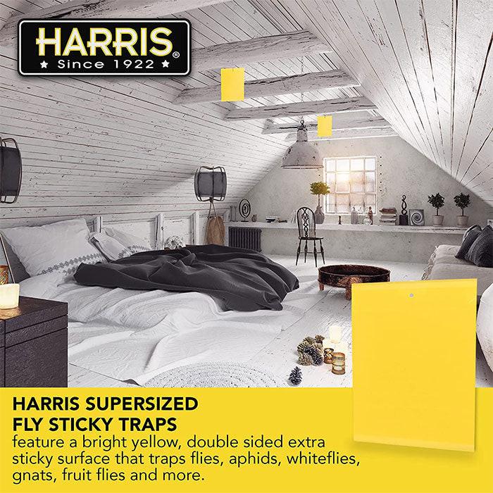 Harris Super Sized Fly Sticky Traps, Pack of 20 - Case of 12 Packs