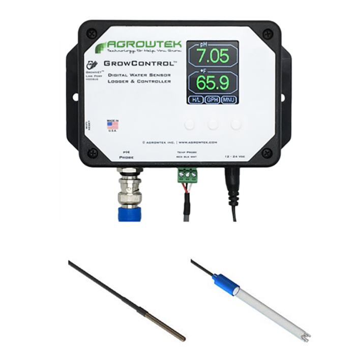 Agrowtek GrowControl PHX Transmitter & Controller With pH & Temperature Sensors