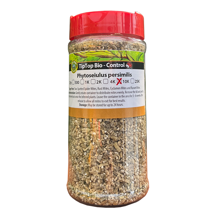 Tip Top Bio-Control Phytoseiulus Persimilis Beneficial Mites, Bottle of 10,000