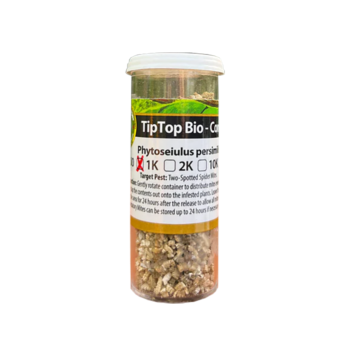 Tip Top Bio-Control Phytoseiulus Persimilis Beneficial Mites, Vial of 1,000