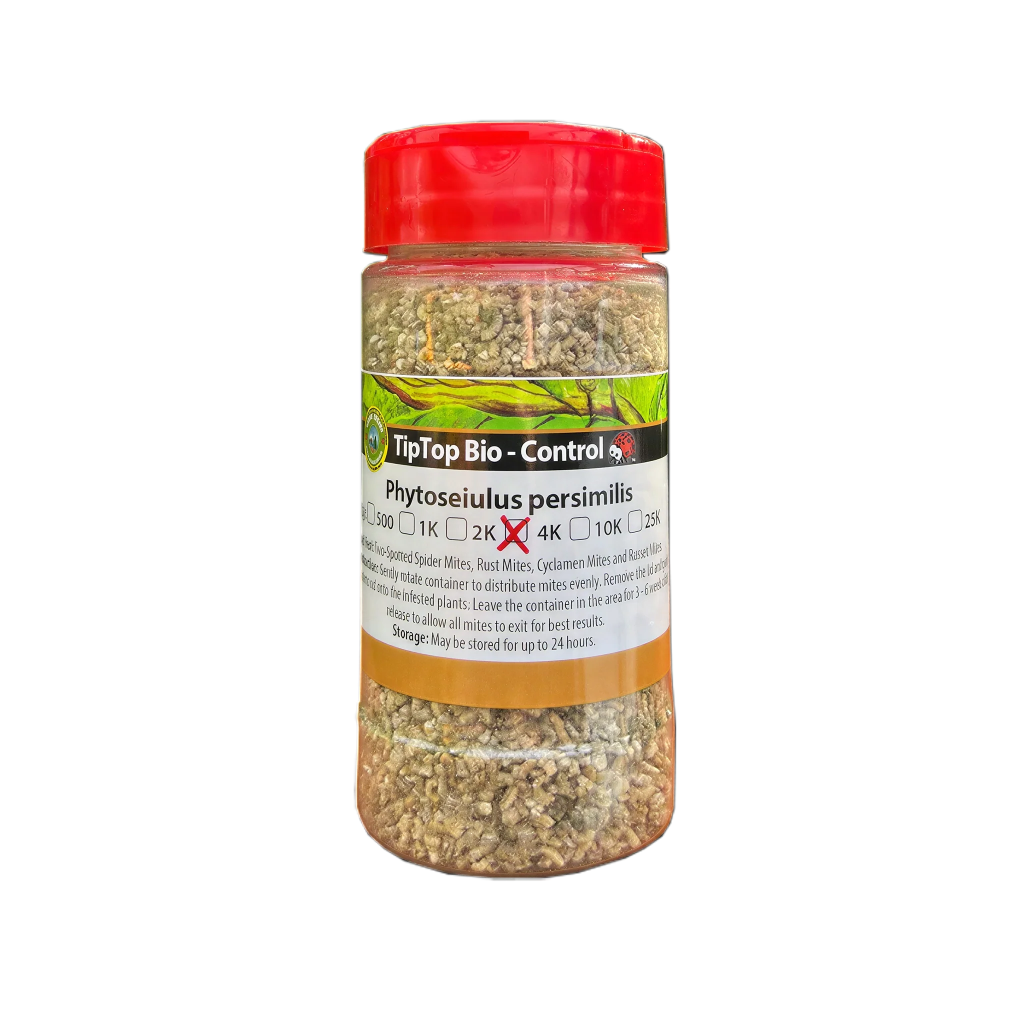 Tip Top Bio-Control Phytoseiulus Persimilis Beneficial Mites, Bottle of 4,000