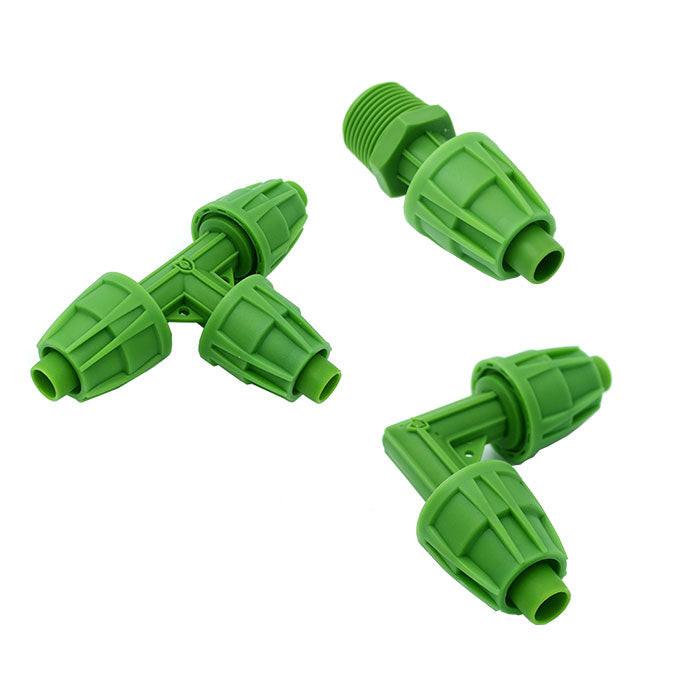FloraFlex Micro Drip 16-17mm Pipe Fittings, Pack of 12