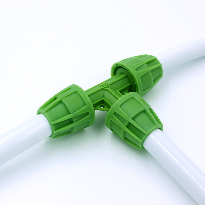 FloraFlex Micro Drip 16-17mm Pipe Fitting Tee, Pack of 12