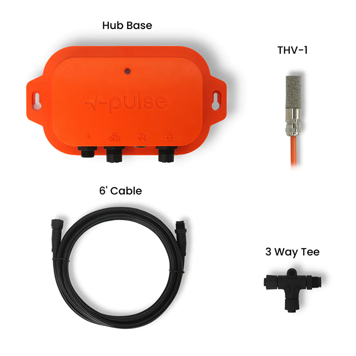 Pulse Hub Environmental Monitor Starter Kit With THV-1 Temperature, Humidity, and VPD Sensor