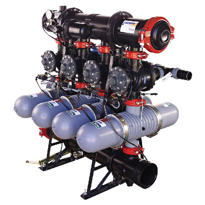 Netafim LP Disc-Kleen Filter Battery, 3 Inch, 4 Filters - 120 Mesh DC Solenoid (26LP3PPB4120DC)