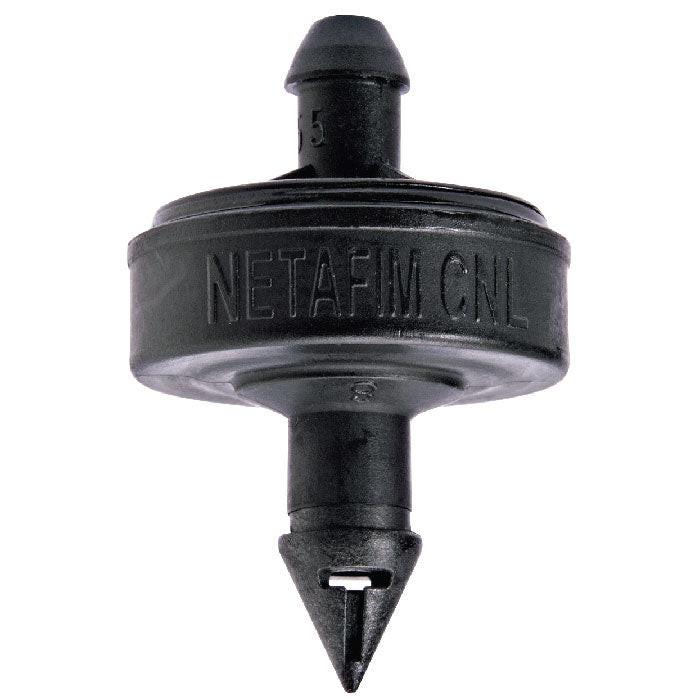 Netafim Self Piercing Pressure Compensating Emitters with Internal Check Valve, Black, 1.0 GPH - Pack of 100