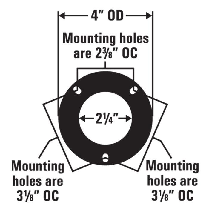 J&D Manufacturing PSC Round Mounting Inflation Blower Motor with Louver, 60 CFM - Single Phase - No Cord