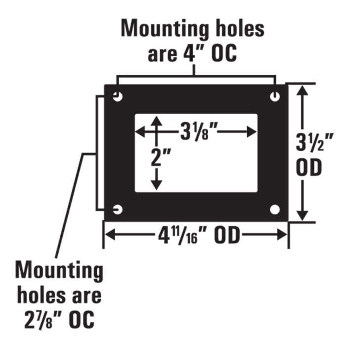 J&D Manufacturing PSC Square Mounting Inflation Blower Motor with Louver, 148 CFM - Single Phase - With Cord