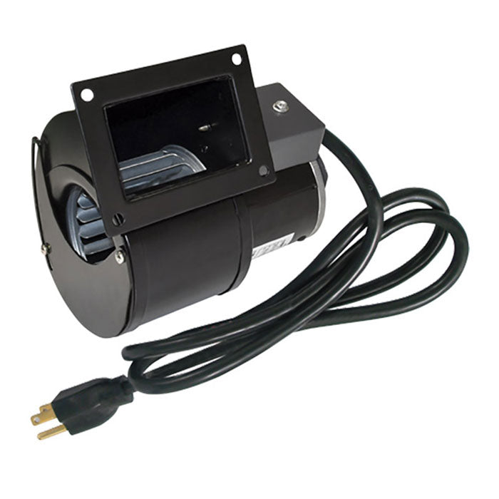 J&D Manufacturing PSC Square Mounting Inflation Blower Motor with Louver, 148 CFM - Single Phase - With Cord