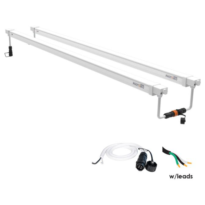 PHOTOBIO VP 32 Watt VE Spectrum LED Grow Light Bar, 100-277 Volt - Pack of 2 (Open Leads)