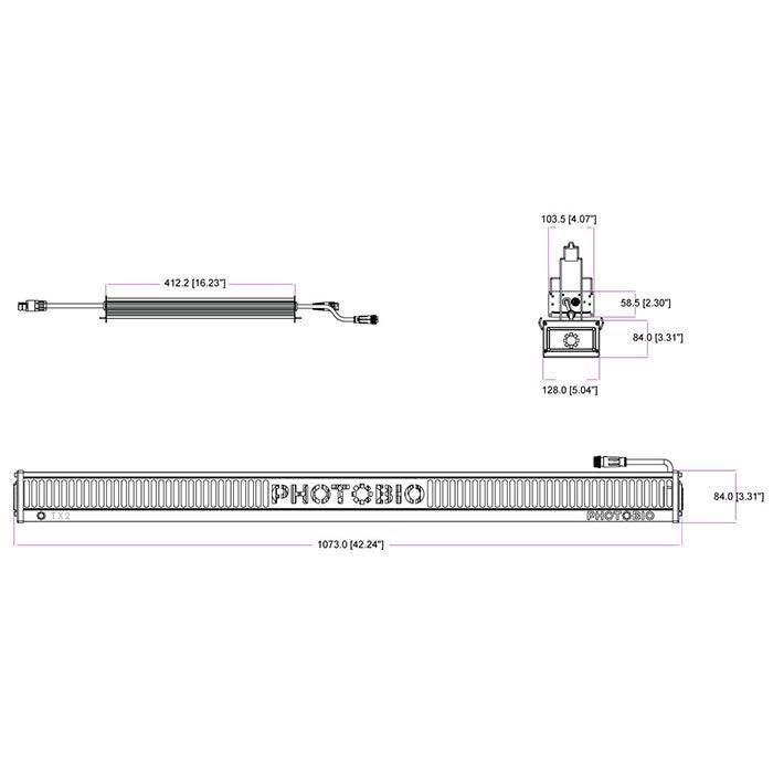 PHOTOBIO TX2 800 Watt LED Grow Light, 208/240 Volt Cord