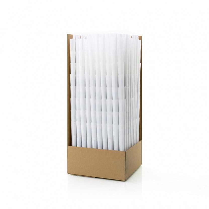 Futurola Slender Size 98/30 Classic White Pre-Rolled Cone with Non-Printed Tip - Case of 4200