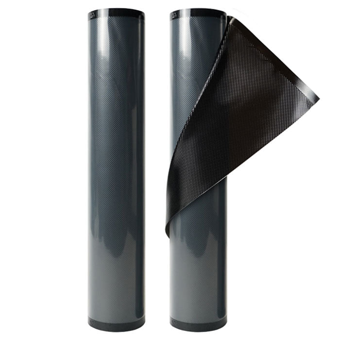 ArmorVac Pre-Cut Vacuum Seal Storage Bags, 5 mil 11 Inch x 20 Feet, Black & Clear - 2 Rolls